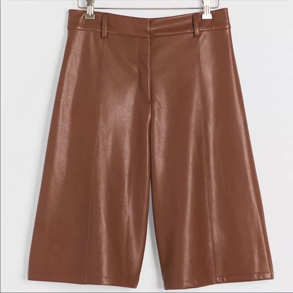 Anthropologie Davina Faux Leather Culottes- Alec Les Filles Sz. Lg - Picture 3 of 9